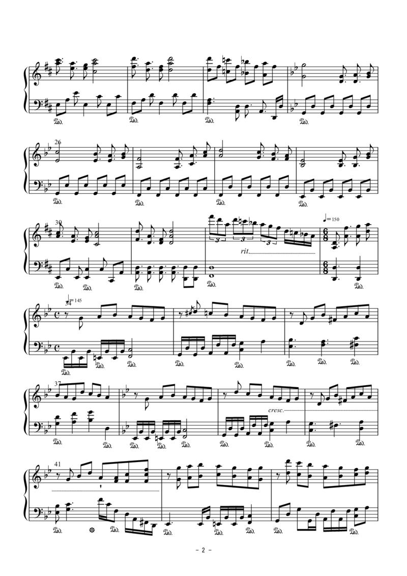 [焦げた幻想郷][normal][3]_一万首著名钢琴曲谱哈农贝多芬合集视频教学电子版高清无水印可打印_05动漫游戏钢琴谱合集_日系东方Project钢琴谱全集_东方project钢琴谱