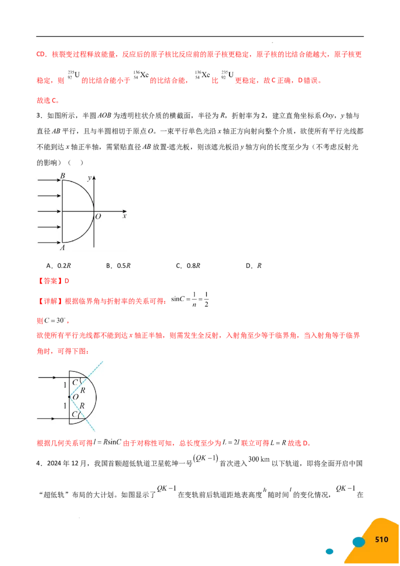 物理（Word）-2025年高考考前最后一课_2024-2025高三（6-6月题库）_2025年05月试卷_0513物理-2025年高考考前最后一课