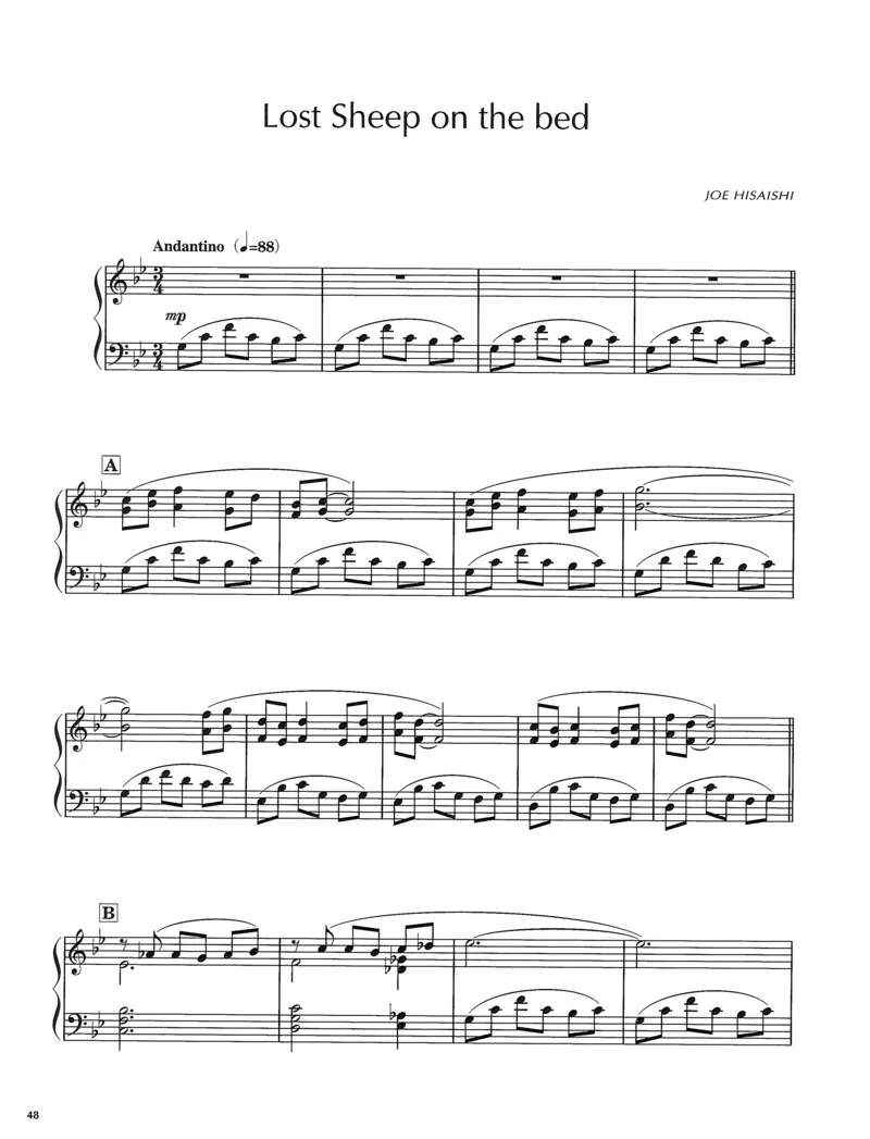 久石让谱集6_一万首著名钢琴曲谱哈农贝多芬合集视频教学电子版高清无水印可打印_02现代钢琴谱合集_久石让钢琴谱全集