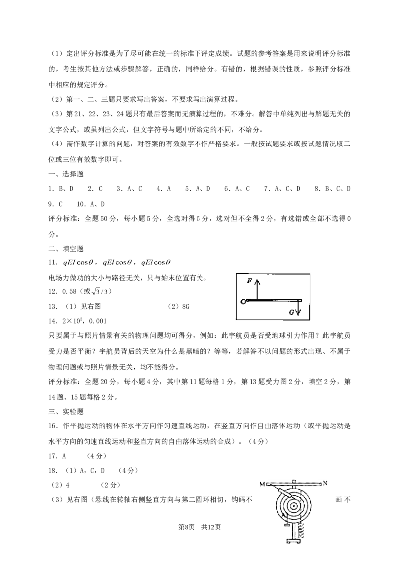 2000年上海高考物理真题及答案_zz20高中真题试卷_物理高考真题试卷_旧1990-2007&middot;高考物理真题_1990-2007&middot;高考物理真题&middot;word_上海
