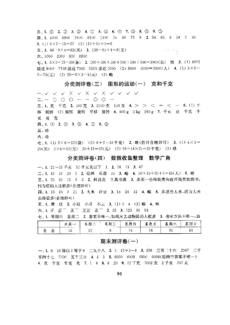 人教版二年级数学下册全套试卷附完整答案_小学1-6年级全部试卷_数学_二年级_3-7-4、小学二年级数学下册_3-7-4-2、练习题、作业、试题、试卷_人教版