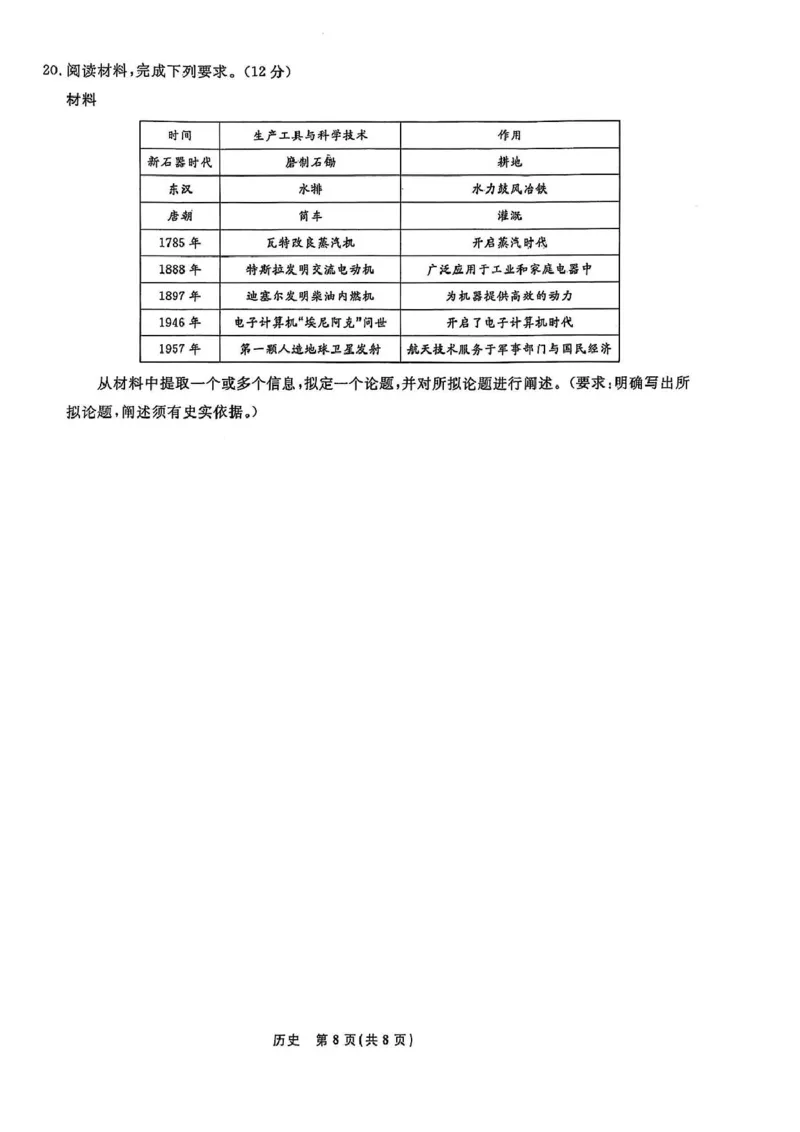 高二历史高二历史_2024-2025高二（7-7月题库）_2025年03月试卷_0306辽宁省名校联盟2024-2025学年高二下学期3月月考