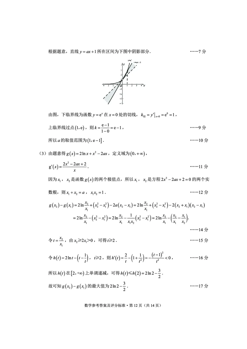 红河州、文山州2026届高中毕业生第一次复习统一检测数学答案_2024-2026高三（6-6月题库）_2025年12月高三试卷_251228云南省红河州、文山州2026届高中毕业生第一次复习统一检测