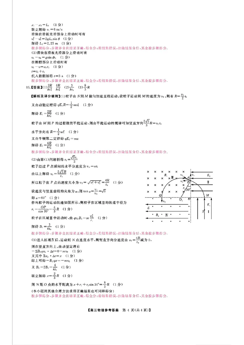 金科大联考2025届高三第二学期2月质量检测物理答案(2)_2024-2025高三（6-6月题库）_2025年02月试卷_02172025届金科大联考高三下学期2月质量检测（全科）