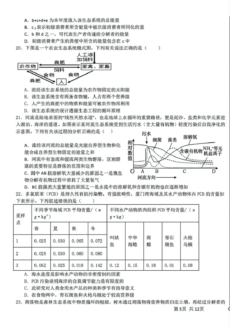 黑龙江省哈尔滨师范大学附属中学2024-2025学年高二下学期4月考试生物试卷_2024-2025高二（7-7月题库）_2025年04月试卷(1)_0423黑龙江省哈尔滨师范大学附属中学2024-2025学年高二下学期4月月考