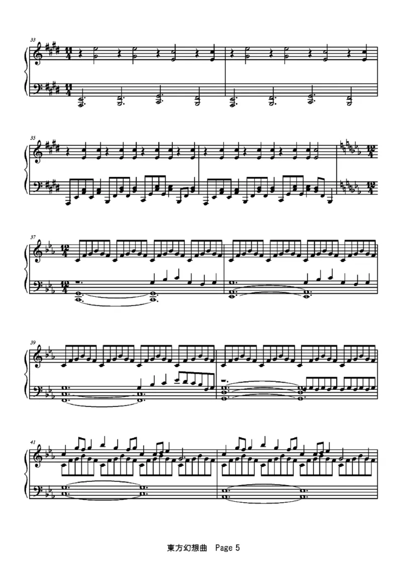 [ftva][lunatic][14]東方幻想曲_一万首著名钢琴曲谱哈农贝多芬合集视频教学电子版高清无水印可打印_05动漫游戏钢琴谱合集_日系东方Project钢琴谱全集_东方project钢琴谱