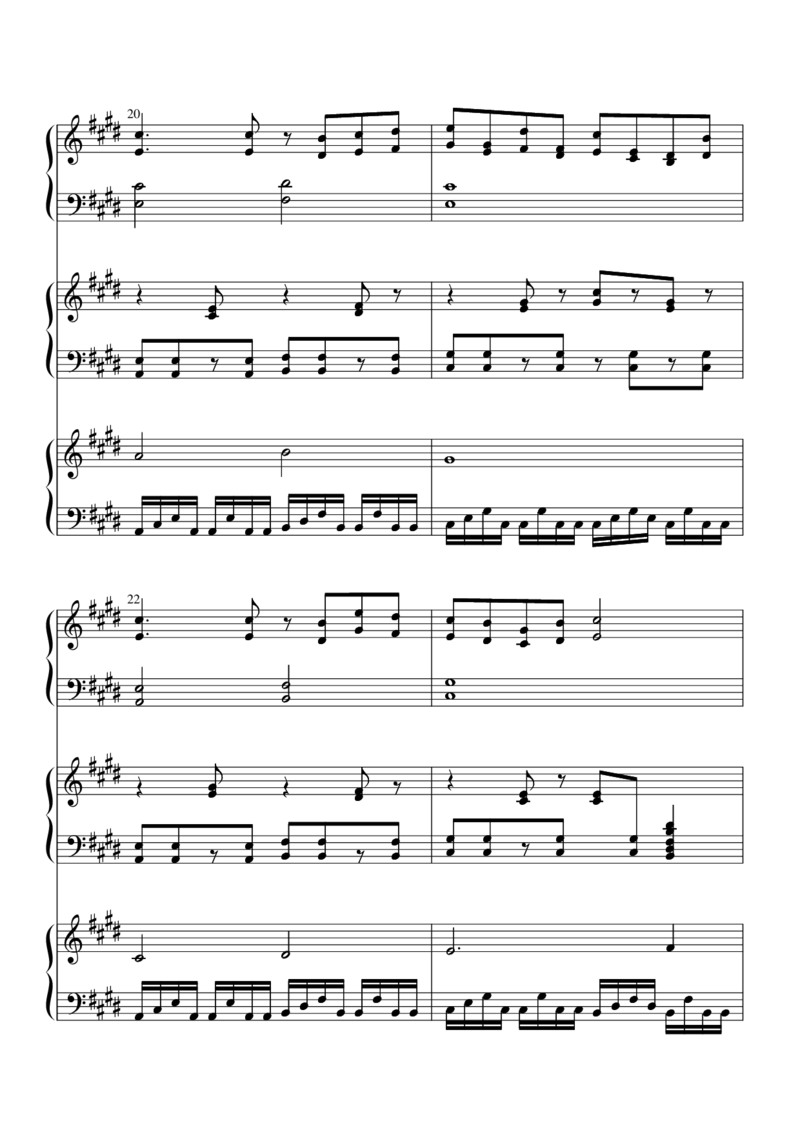 [nico][normal][12]verLastWord_一万首著名钢琴曲谱哈农贝多芬合集视频教学电子版高清无水印可打印_05动漫游戏钢琴谱合集_日系东方Project钢琴谱全集_东方project钢琴谱_21　東方妖怪小町