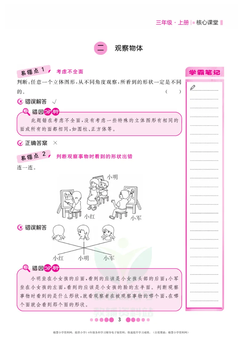 三年级上册数学北师版易错清单_小学1-6年级全部试卷_数学_三年级_3-8-3、小学三年级数学上册_3-8-3-1、复习、知识点、归纳汇总_北师大版