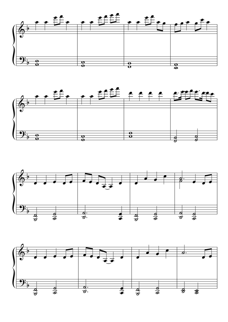 [東方ピアノEasyモード楽譜][normal][5]_一万首著名钢琴曲谱哈农贝多芬合集视频教学电子版高清无水印可打印_05动漫游戏钢琴谱合集_日系东方Project钢琴谱全集_东方project钢琴谱