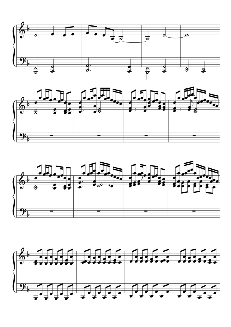 [東方ピアノEasyモード楽譜][normal][5]_一万首著名钢琴曲谱哈农贝多芬合集视频教学电子版高清无水印可打印_05动漫游戏钢琴谱合集_日系东方Project钢琴谱全集_东方project钢琴谱