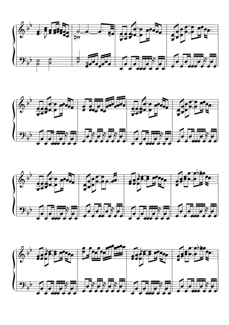 [東方ピアノEasyモード楽譜][hard][3]天空のグリニッジ_一万首著名钢琴曲谱哈农贝多芬合集视频教学电子版高清无水印可打印_05动漫游戏钢琴谱合集_日系东方Project钢琴谱全集_官方CD及其他