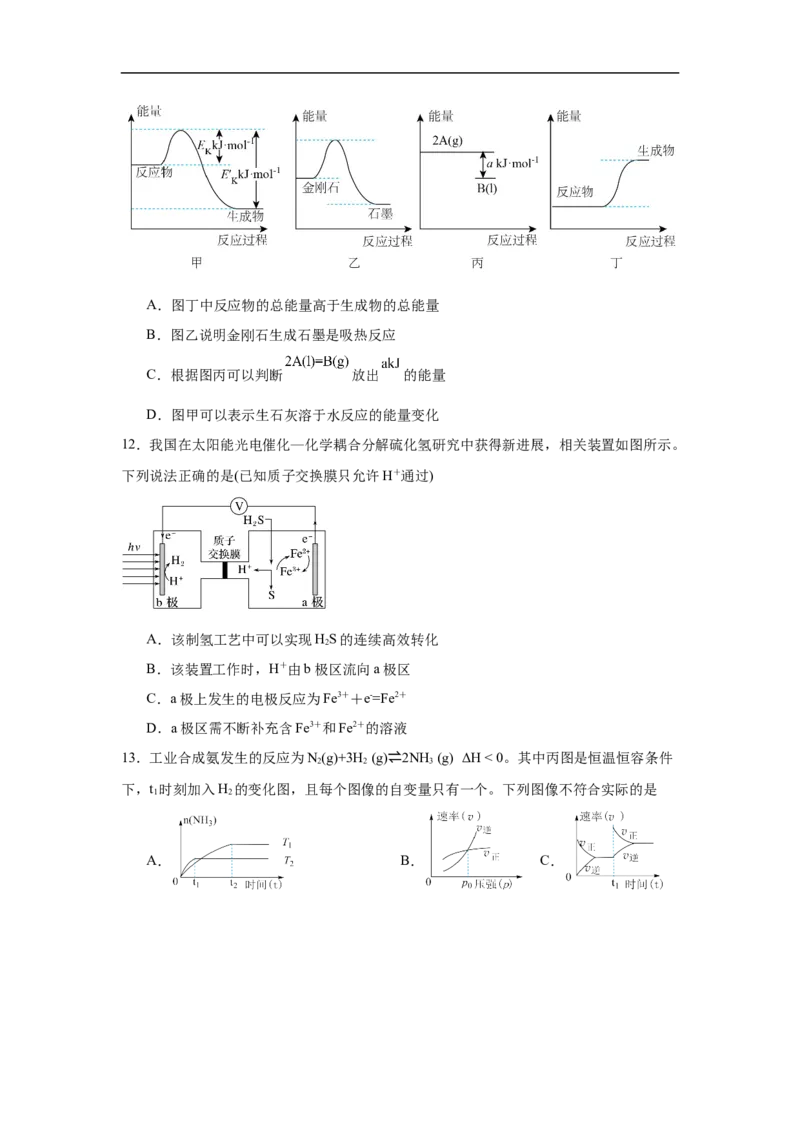 高二化学_2025年11月高二试卷_251114山西省运城市运城中学2025-2026学年高二上学期11月期中_山西省运城中学2025-2026学年高二上学期11月期中考试化学试题（含答案）