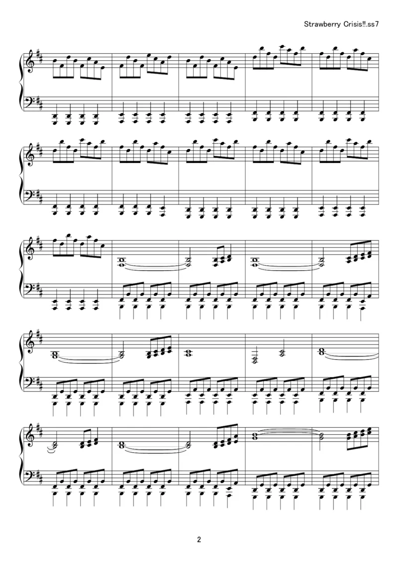 [kituneyuu][normal][4]_一万首著名钢琴曲谱哈农贝多芬合集视频教学电子版高清无水印可打印_05动漫游戏钢琴谱合集_日系东方Project钢琴谱全集_东方project钢琴谱_12　StrawberryCrisis!!