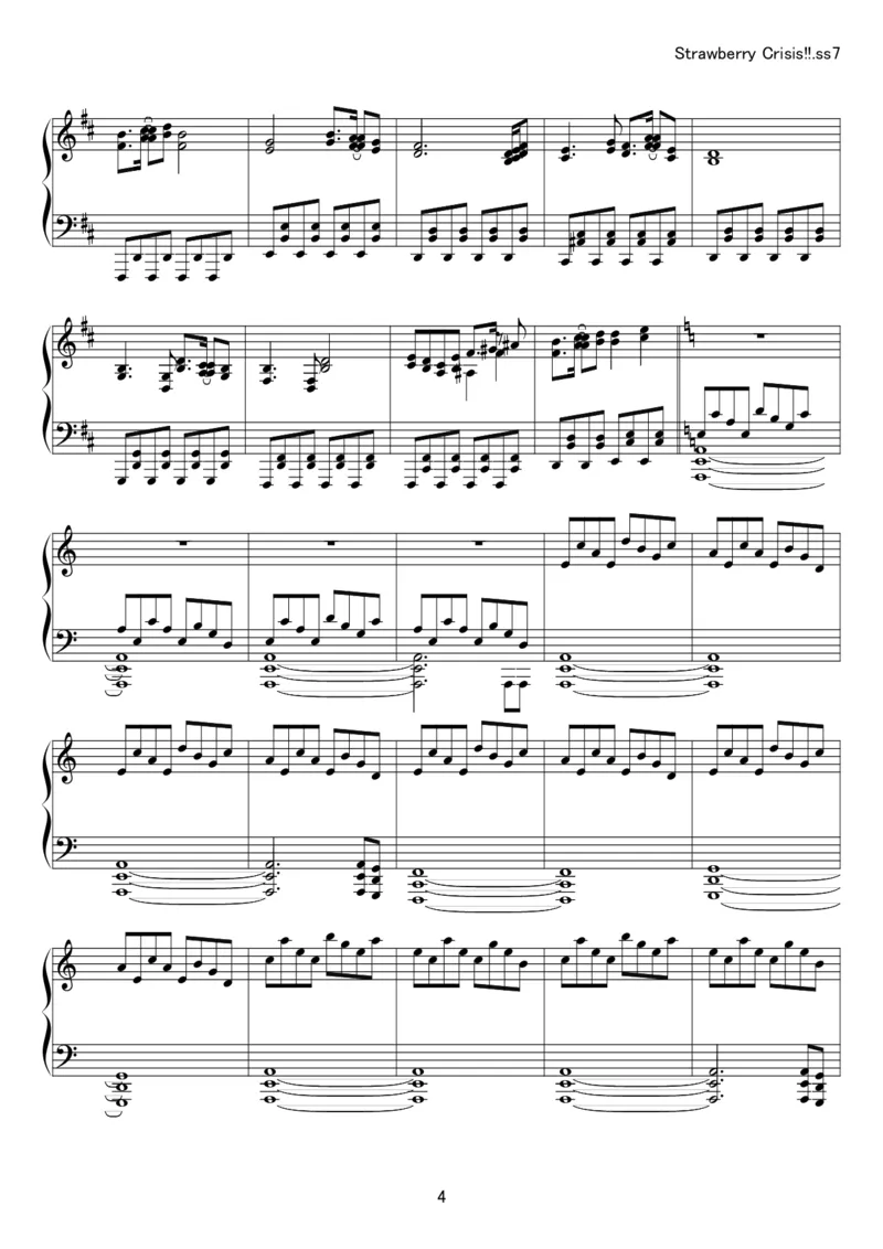 [kituneyuu][normal][4]_一万首著名钢琴曲谱哈农贝多芬合集视频教学电子版高清无水印可打印_05动漫游戏钢琴谱合集_日系东方Project钢琴谱全集_东方project钢琴谱_12　StrawberryCrisis!!