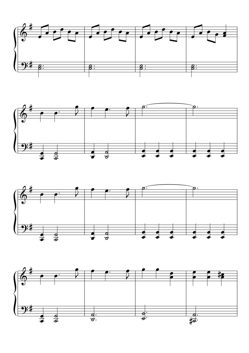 [東方ピアノEasyモード楽譜][easy][3]_一万首著名钢琴曲谱哈农贝多芬合集视频教学电子版高清无水印可打印_05动漫游戏钢琴谱合集_日系东方Project钢琴谱全集_东方project钢琴谱_851