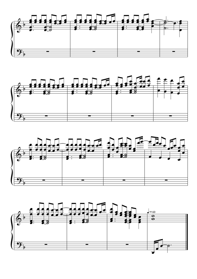 [東方ピアノEasyモード楽譜][normal][4]_一万首著名钢琴曲谱哈农贝多芬合集视频教学电子版高清无水印可打印_05动漫游戏钢琴谱合集_日系东方Project钢琴谱全集_东方project钢琴谱_952