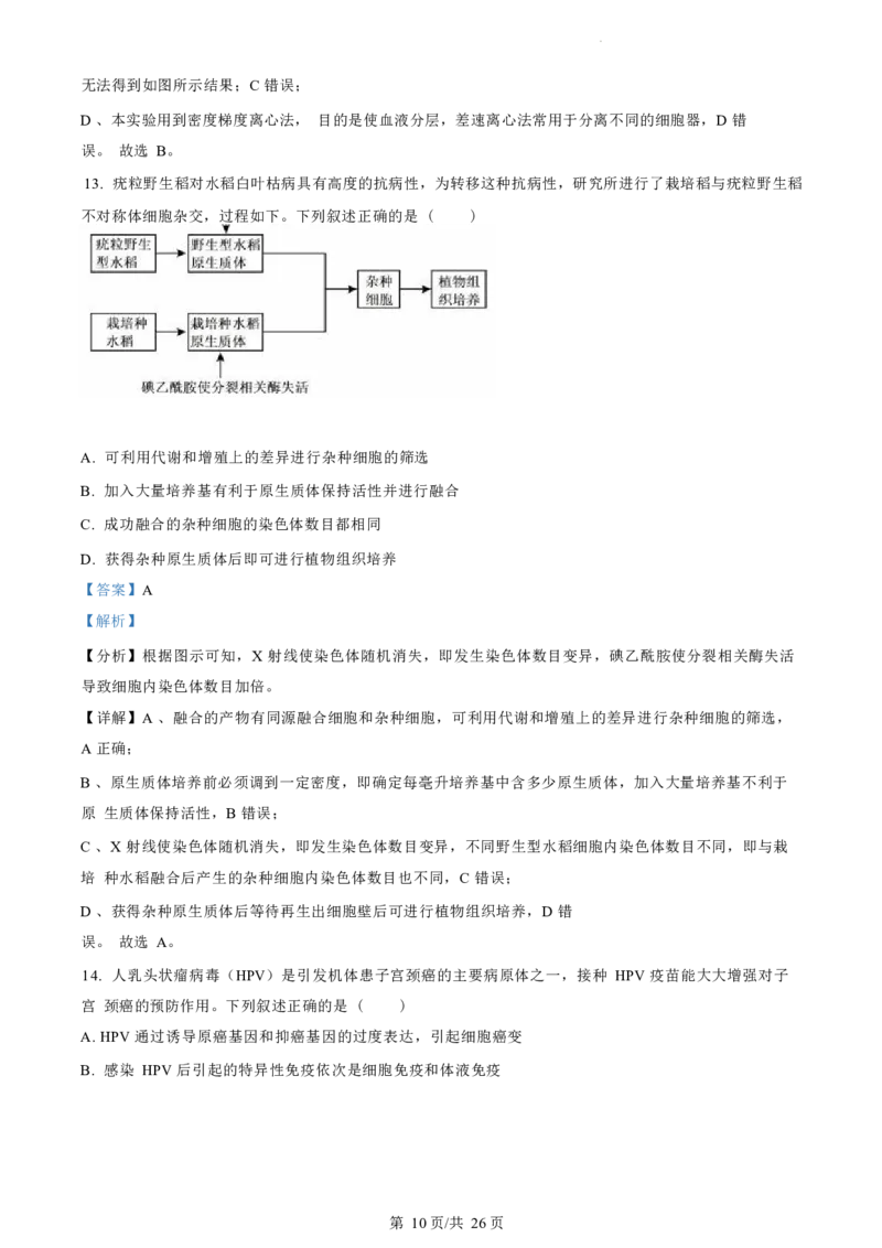 生物试题（解析版）_2024-2025高三（6-6月题库）_2024年07月试卷_240701浙江省绍兴市2023-2024学年高二下学期6月期末调测考试_浙江省绍兴市2023-2024学年高二下学期6月期末调测考试生物