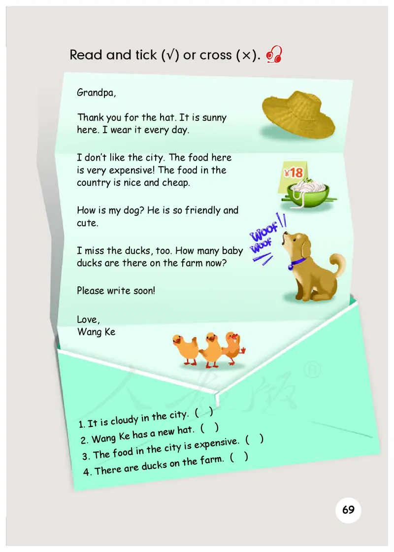 人教版（PEP）（三年级起点）（主编：吴欣）四年级下册英语PDF电子课本_小学1-6年级全部试卷_英语_四年级_3-9-6、小学四年级英语下册_3-9-6-3、电子教材、课本