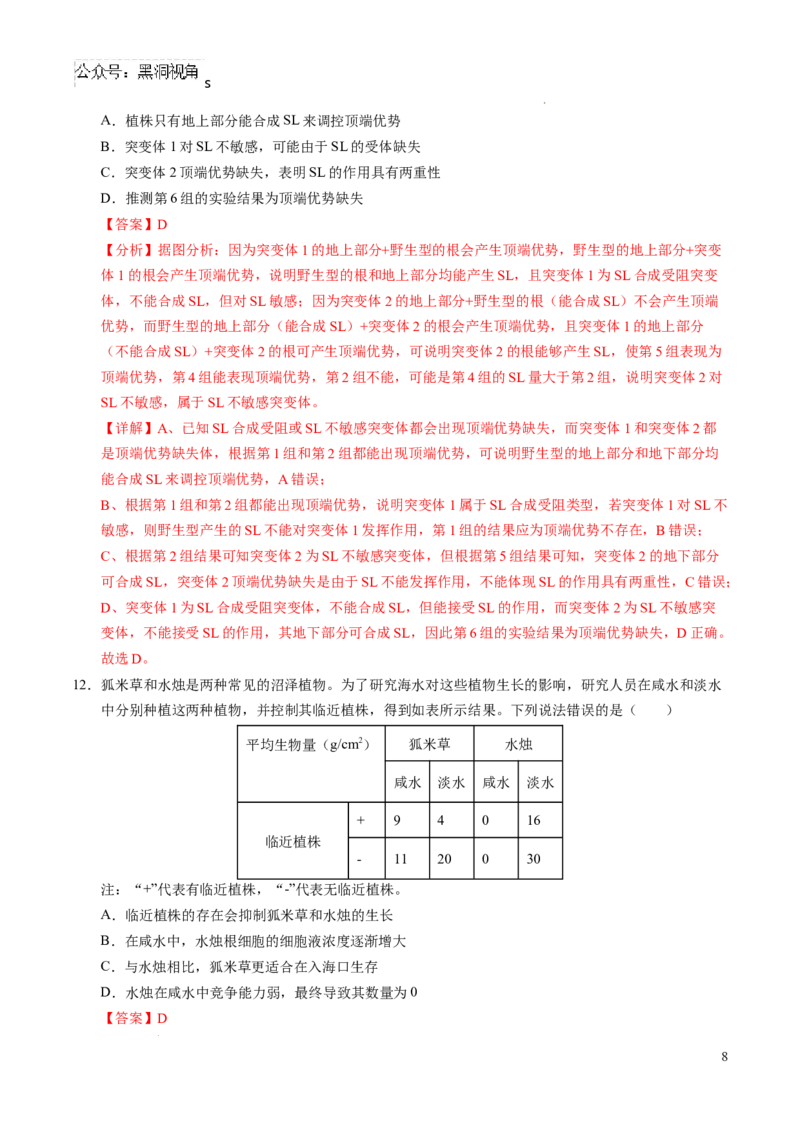 生物考前猜想卷01（全解全析）_2024-2025高三（6-6月题库）_2024年12月试卷_12072025届&ldquo;八省联考&rdquo;考前猜想卷_生物（15+5）-2025年1月&ldquo;八省联考&rdquo;考前猜想卷