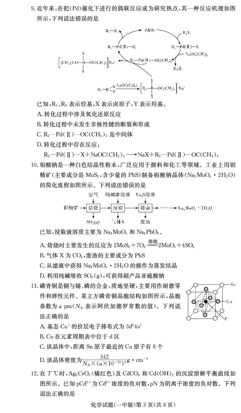 炎德&middot;英才大联考长沙市一中2025届高三月考试卷（六）化学_2024-2025高三（6-6月题库）_2025年02月试卷_0214湖南炎德&middot;英才大联考长沙市一中2025届高三月考试卷（六）