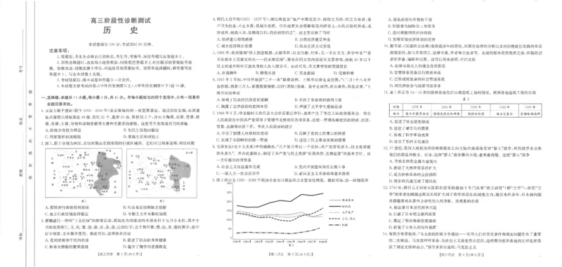 高三历史_2024-2025高三（6-6月题库）_2024年11月试卷_1119河南省金太阳2024-2025学年高三11月阶段性诊断考试（24-186C）（全科）