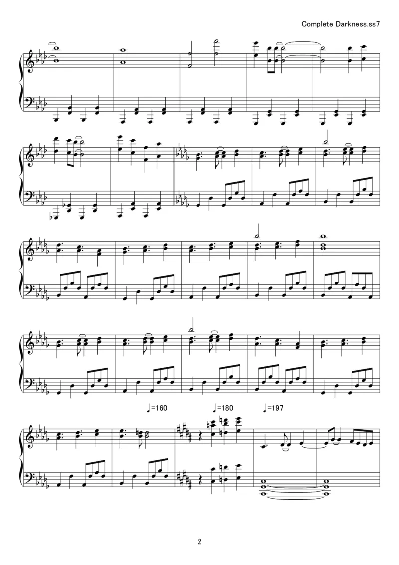 [kituneyuu][normal][4]_一万首著名钢琴曲谱哈农贝多芬合集视频教学电子版高清无水印可打印_05动漫游戏钢琴谱合集_日系东方Project钢琴谱全集_东方project钢琴谱_11　CompleteDarkness