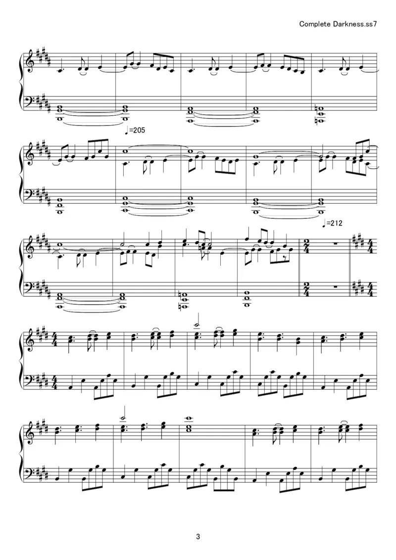 [kituneyuu][normal][4]_一万首著名钢琴曲谱哈农贝多芬合集视频教学电子版高清无水印可打印_05动漫游戏钢琴谱合集_日系东方Project钢琴谱全集_东方project钢琴谱_11　CompleteDarkness