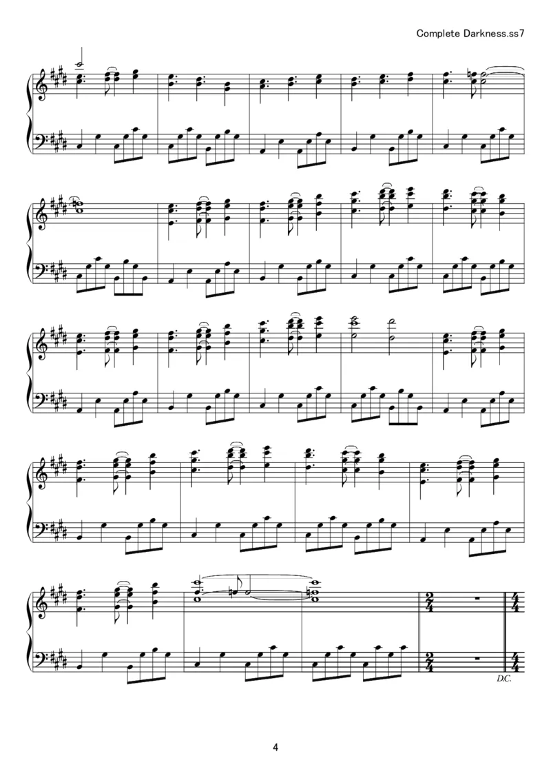 [kituneyuu][normal][4]_一万首著名钢琴曲谱哈农贝多芬合集视频教学电子版高清无水印可打印_05动漫游戏钢琴谱合集_日系东方Project钢琴谱全集_东方project钢琴谱_11　CompleteDarkness