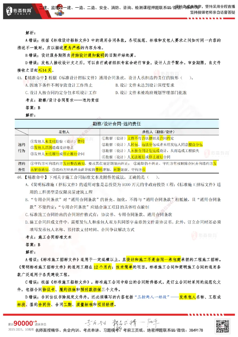 YS-监理合同-精准命中卷A-答案_监理工程师_2025监理工程师_2025年监理工程师SVIP_2025年监理合同管理SVIP_05-考前密训✿央企特训✿机构普押_18-合同《精准命中ABC卷》YS