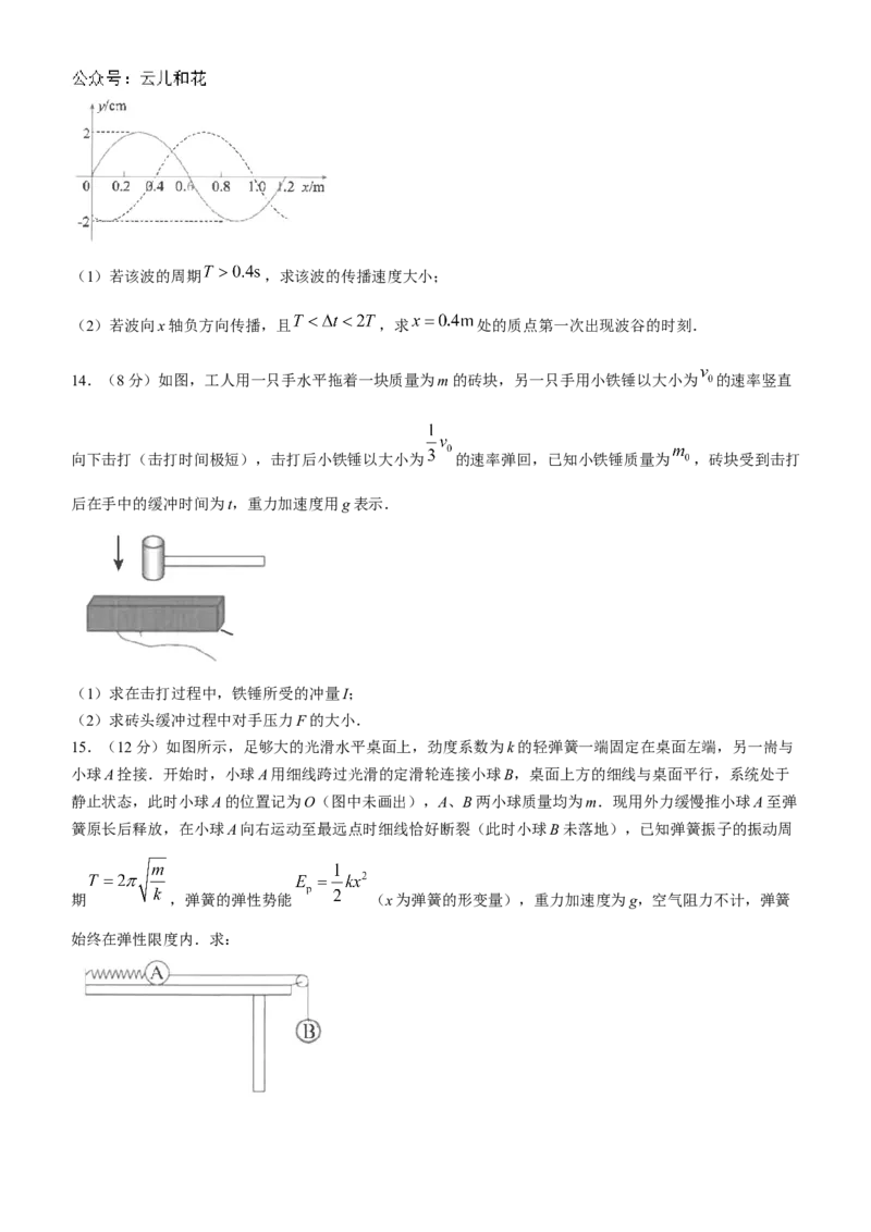 江苏省海安高级中学2024-2025学年高二上学期10月月考试题物理Word版含答案_2024年11月试卷_1109江苏省海安高级中学2024-2025学年高二上学期10月月考
