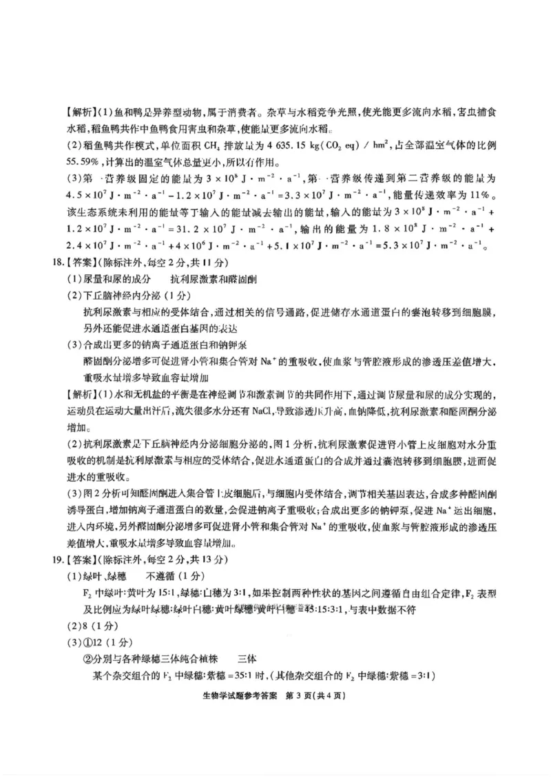 安徽省六校2026年元月高三素质检测考试生物_2024-2026高三（6-6月题库）_2026年01月高三试卷_0109安徽省六校2026年元月高三素质检测考试（全）