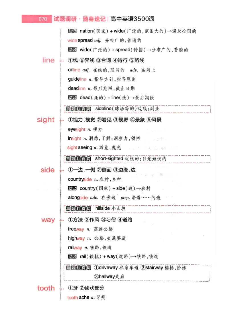 随身速记巧记英语3500词_2024-2025高三（6-6月题库）_2024年10月试卷_1027随身速记巧记英语3500词