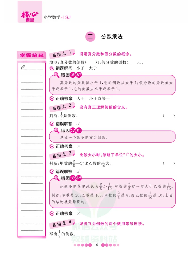 六年级上册数学苏教版易错清单_小学1-6年级全部试卷_数学_六年级_3-11-3、小学六年级数学上册_3-11-3-1、复习、知识点、归纳汇总_苏教版