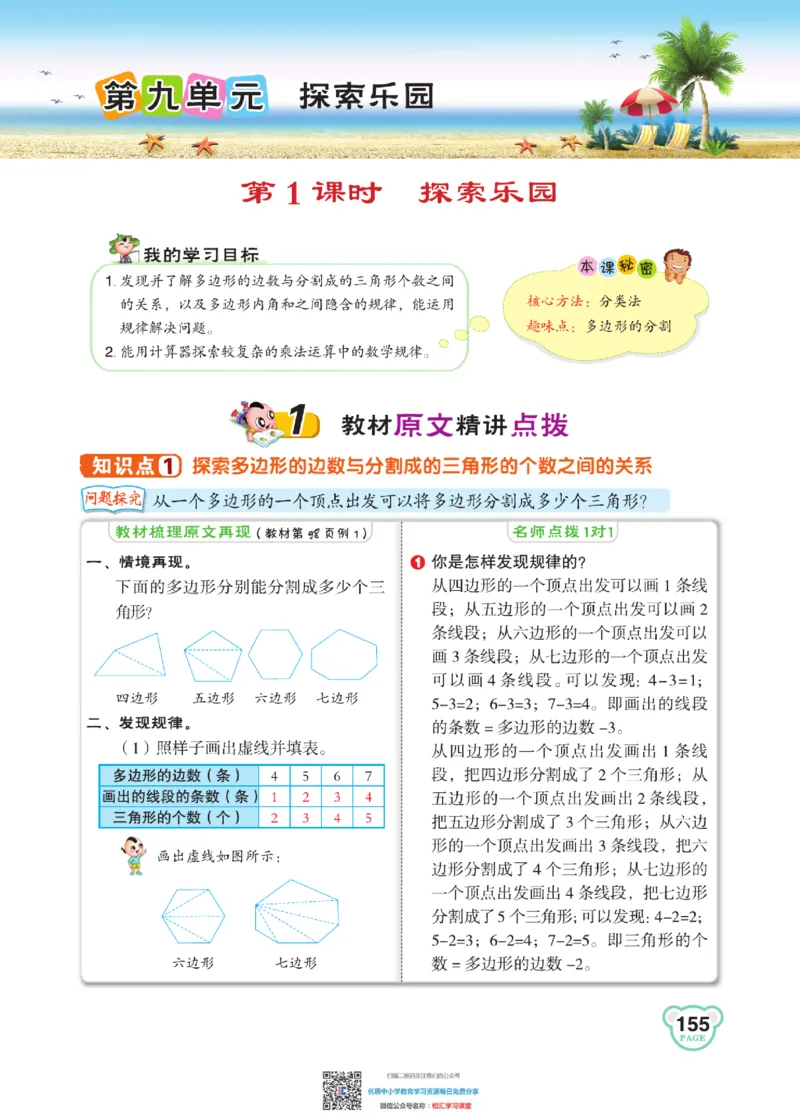 典中点点拨全解冀教版数学4年级下_小学1-6年级全部试卷_数学_四年级_3-9-4、小学四年级数学下册_3-9-4-1、复习、知识点、归纳汇总_冀教板