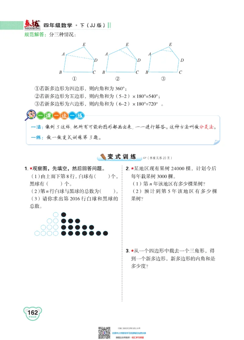 典中点点拨全解冀教版数学4年级下_小学1-6年级全部试卷_数学_四年级_3-9-4、小学四年级数学下册_3-9-4-1、复习、知识点、归纳汇总_冀教板