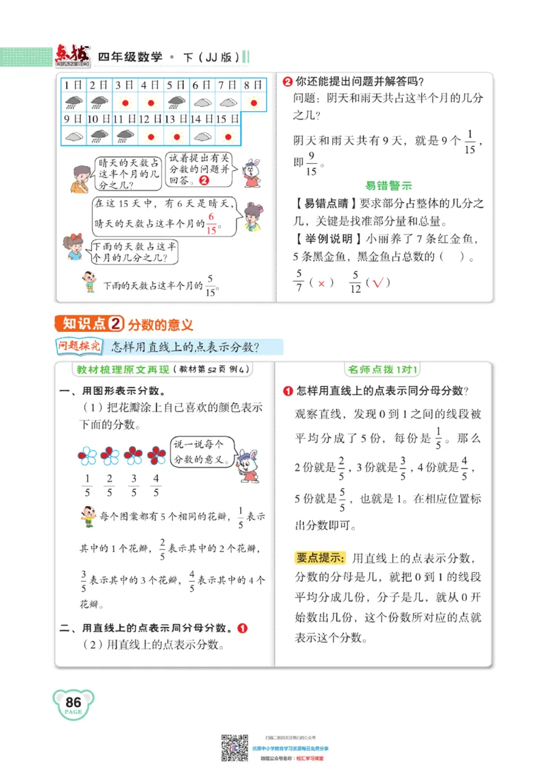 典中点点拨全解冀教版数学4年级下_小学1-6年级全部试卷_数学_四年级_3-9-4、小学四年级数学下册_3-9-4-1、复习、知识点、归纳汇总_冀教板