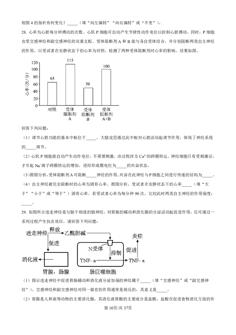 生物-河北衡水中学2024-2025学年高二上学期综合素质评价_2024-2025高二（7-7月题库）_2024年11月试卷_1120河北衡水中学2024-2025学年高二上学期综合素质评价