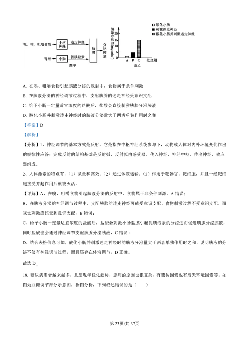 生物-河北衡水中学2024-2025学年高二上学期综合素质评价_2024-2025高二（7-7月题库）_2024年11月试卷_1120河北衡水中学2024-2025学年高二上学期综合素质评价