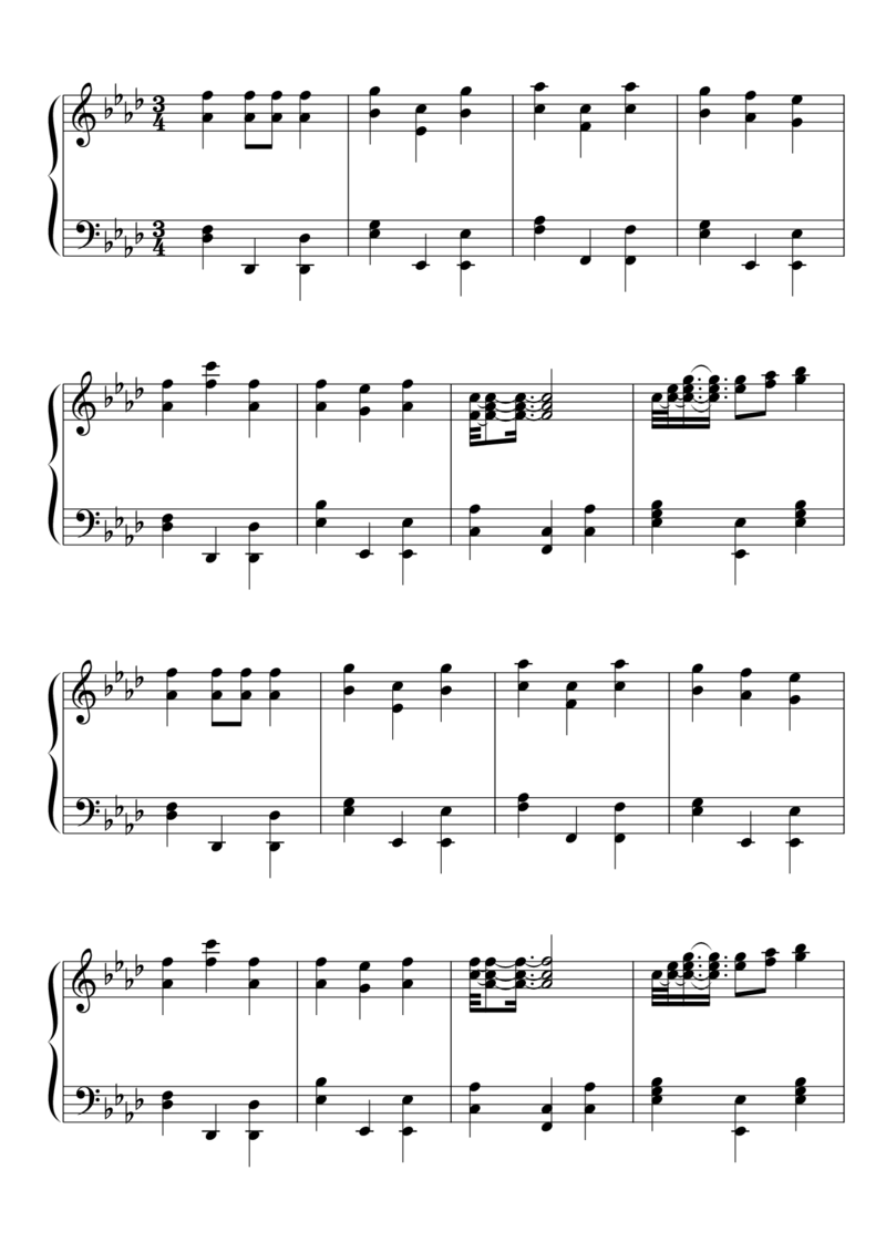 [東方ピアノEasyモード楽譜][lunatic][6]_一万首著名钢琴曲谱哈农贝多芬合集视频教学电子版高清无水印可打印_05动漫游戏钢琴谱合集_日系东方Project钢琴谱全集_东方project钢琴谱