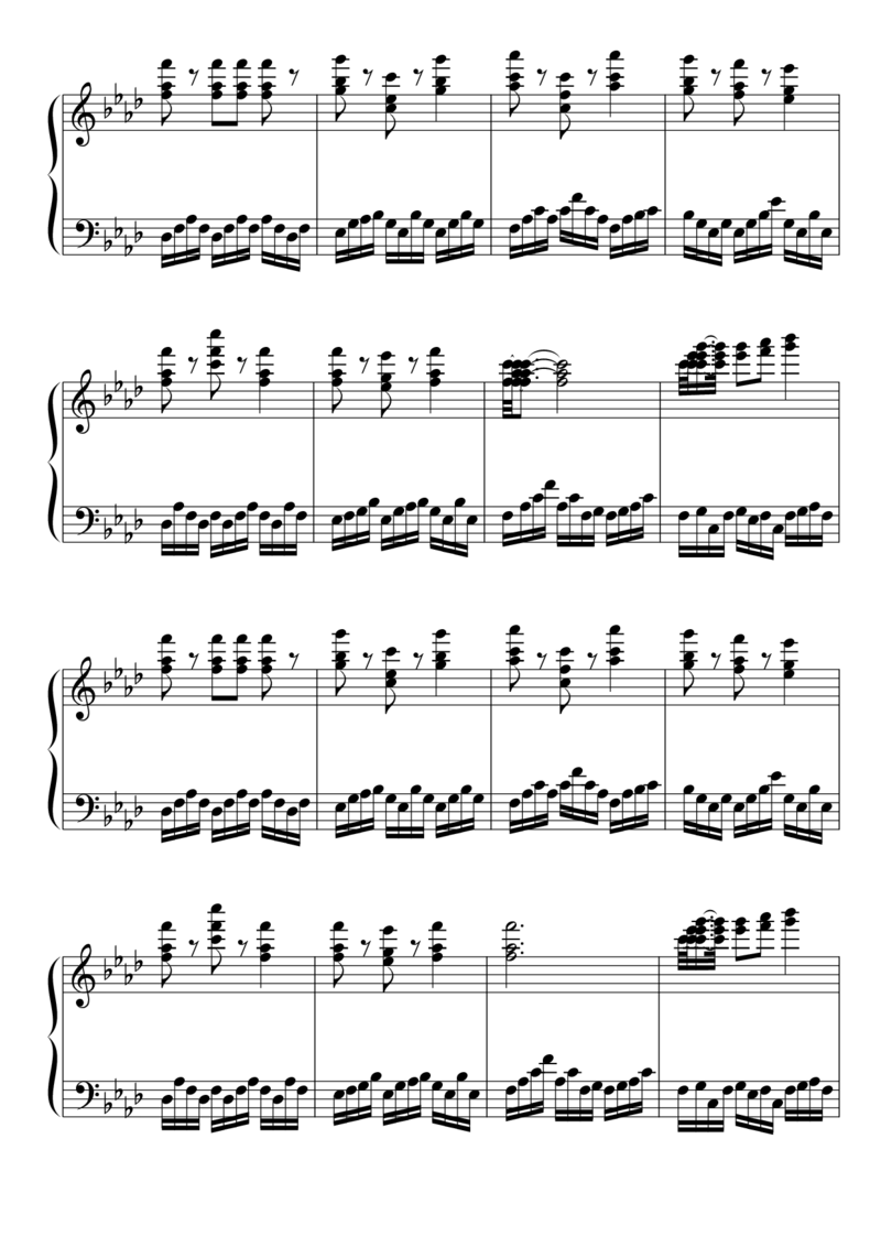 [東方ピアノEasyモード楽譜][lunatic][6]_一万首著名钢琴曲谱哈农贝多芬合集视频教学电子版高清无水印可打印_05动漫游戏钢琴谱合集_日系东方Project钢琴谱全集_东方project钢琴谱