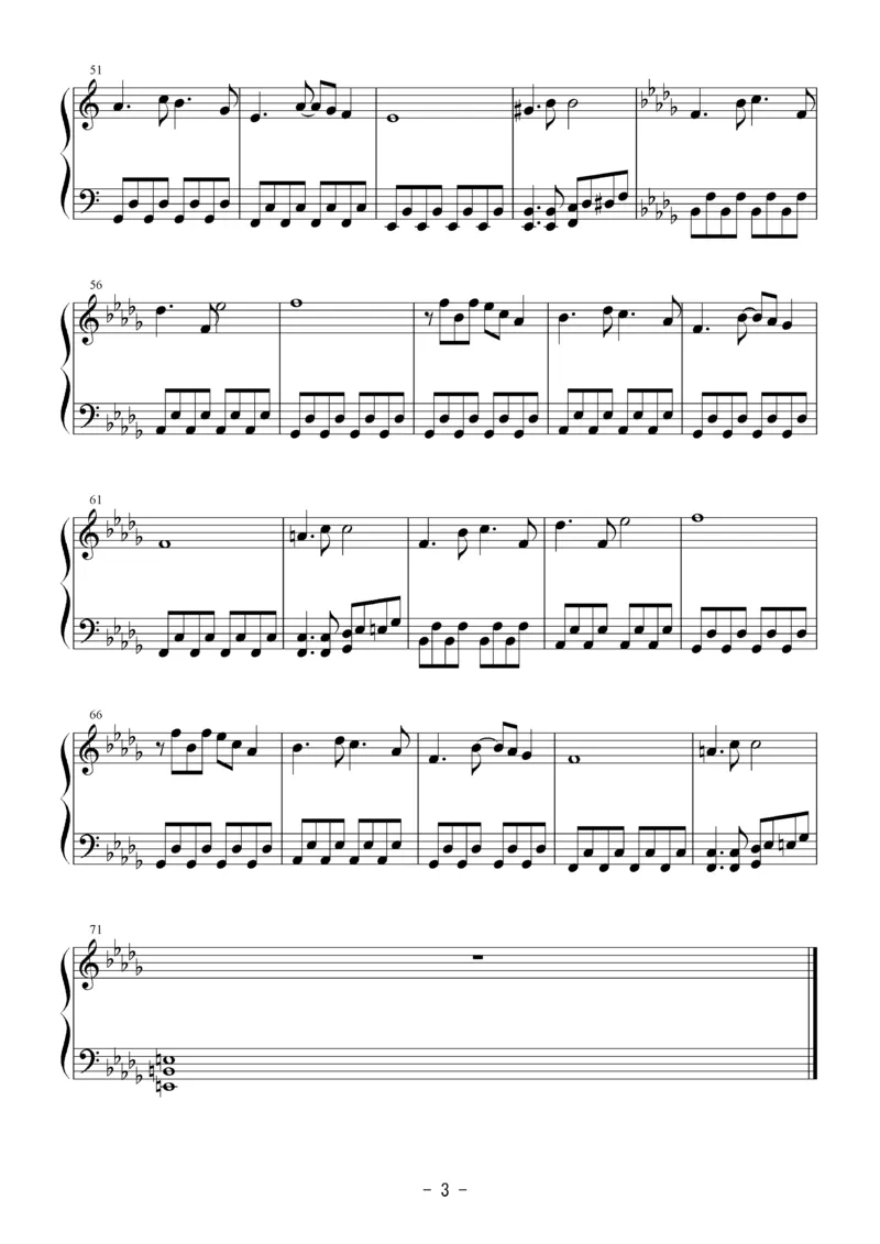 [Bosendorfer][easy][3]_一万首著名钢琴曲谱哈农贝多芬合集视频教学电子版高清无水印可打印_05动漫游戏钢琴谱合集_日系东方Project钢琴谱全集_东方project钢琴谱