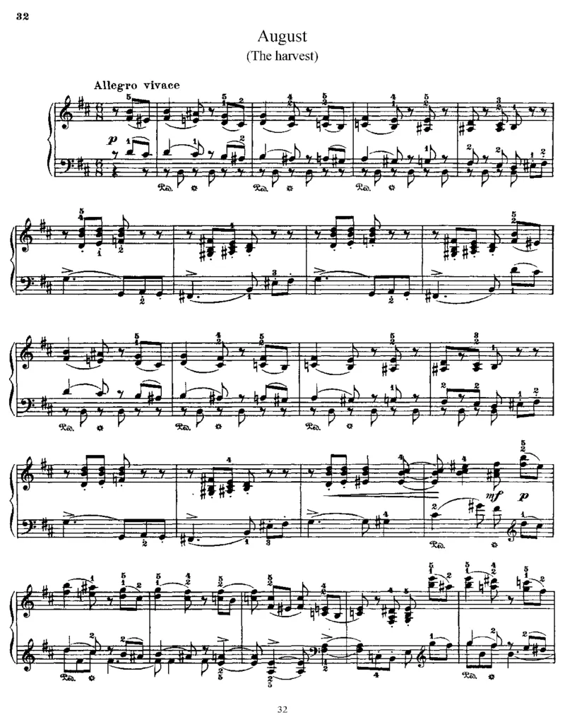 《四季》TheSeasons,Op37a_一万首著名钢琴曲谱哈农贝多芬合集视频教学电子版高清无水印可打印_1古典钢琴知名音乐家谱_柴科夫斯基钢琴谱全集