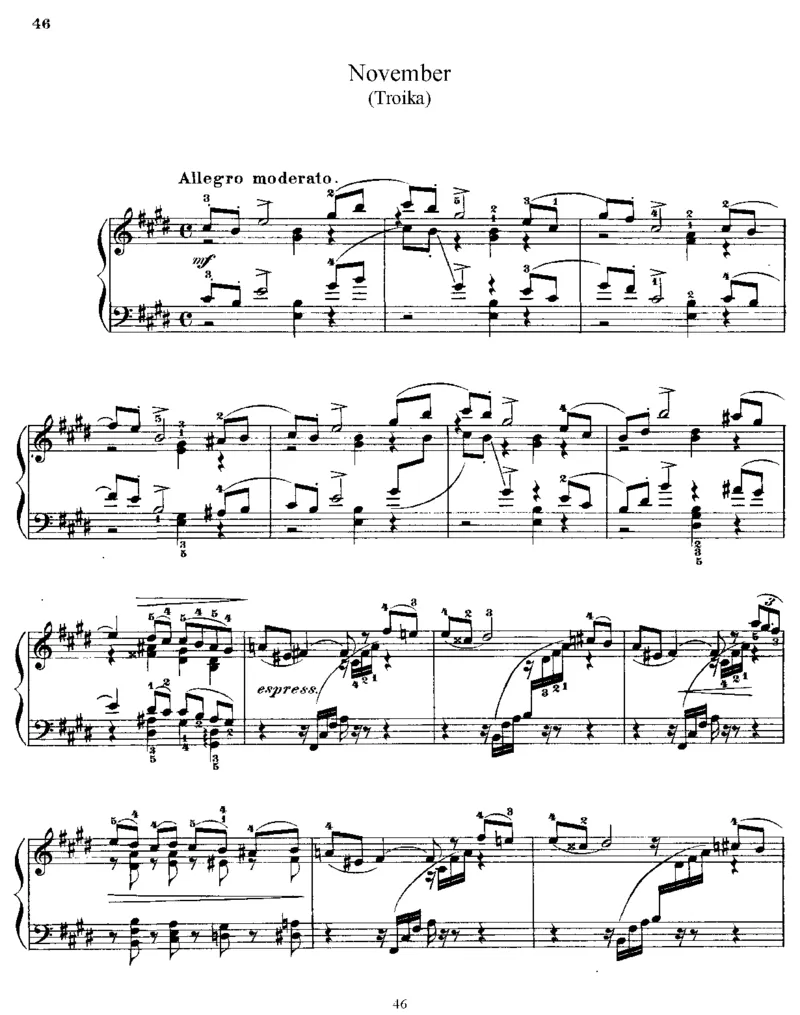 《四季》TheSeasons,Op37a_一万首著名钢琴曲谱哈农贝多芬合集视频教学电子版高清无水印可打印_1古典钢琴知名音乐家谱_柴科夫斯基钢琴谱全集