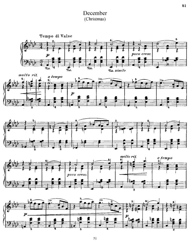 《四季》TheSeasons,Op37a_一万首著名钢琴曲谱哈农贝多芬合集视频教学电子版高清无水印可打印_1古典钢琴知名音乐家谱_柴科夫斯基钢琴谱全集