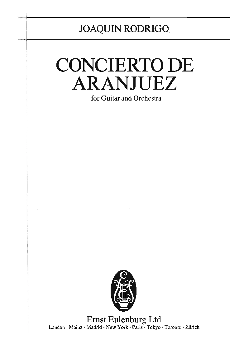 华金&middot;罗德里戈阿兰胡埃斯协奏曲单开版总谱_一万首著名钢琴曲谱哈农贝多芬合集视频教学电子版高清无水印可打印_08名曲总谱合集