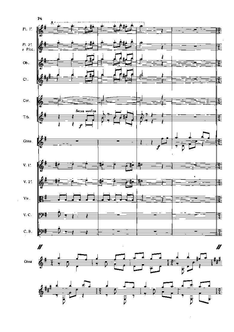 华金&middot;罗德里戈阿兰胡埃斯协奏曲单开版总谱_一万首著名钢琴曲谱哈农贝多芬合集视频教学电子版高清无水印可打印_08名曲总谱合集