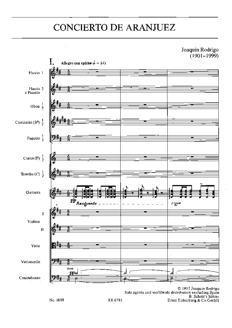 华金&middot;罗德里戈阿兰胡埃斯协奏曲单开版总谱_一万首著名钢琴曲谱哈农贝多芬合集视频教学电子版高清无水印可打印_08名曲总谱合集