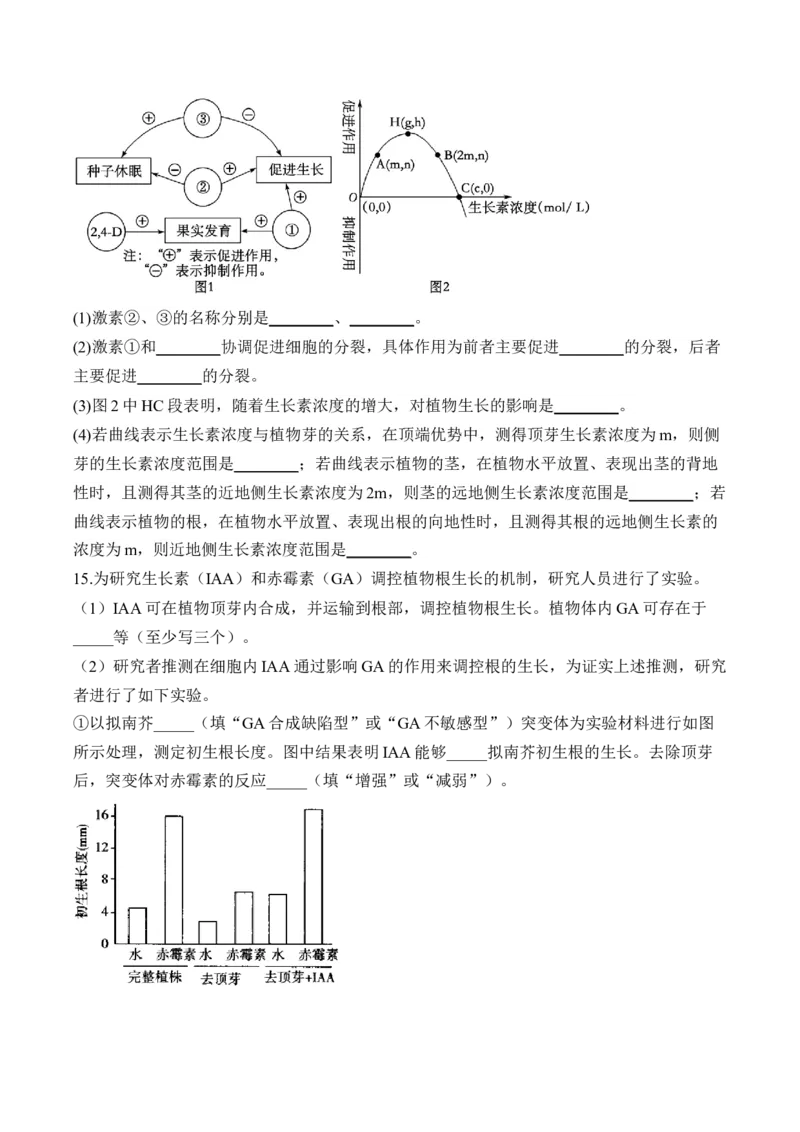（19）植物的激素调节&mdash;&mdash;高考生物二轮复习易错重难提升学案（含解析）_2024-2025高三（6-6月题库）_2026年1月高三_260104高考生物二轮复习易错重难提升（含解析）