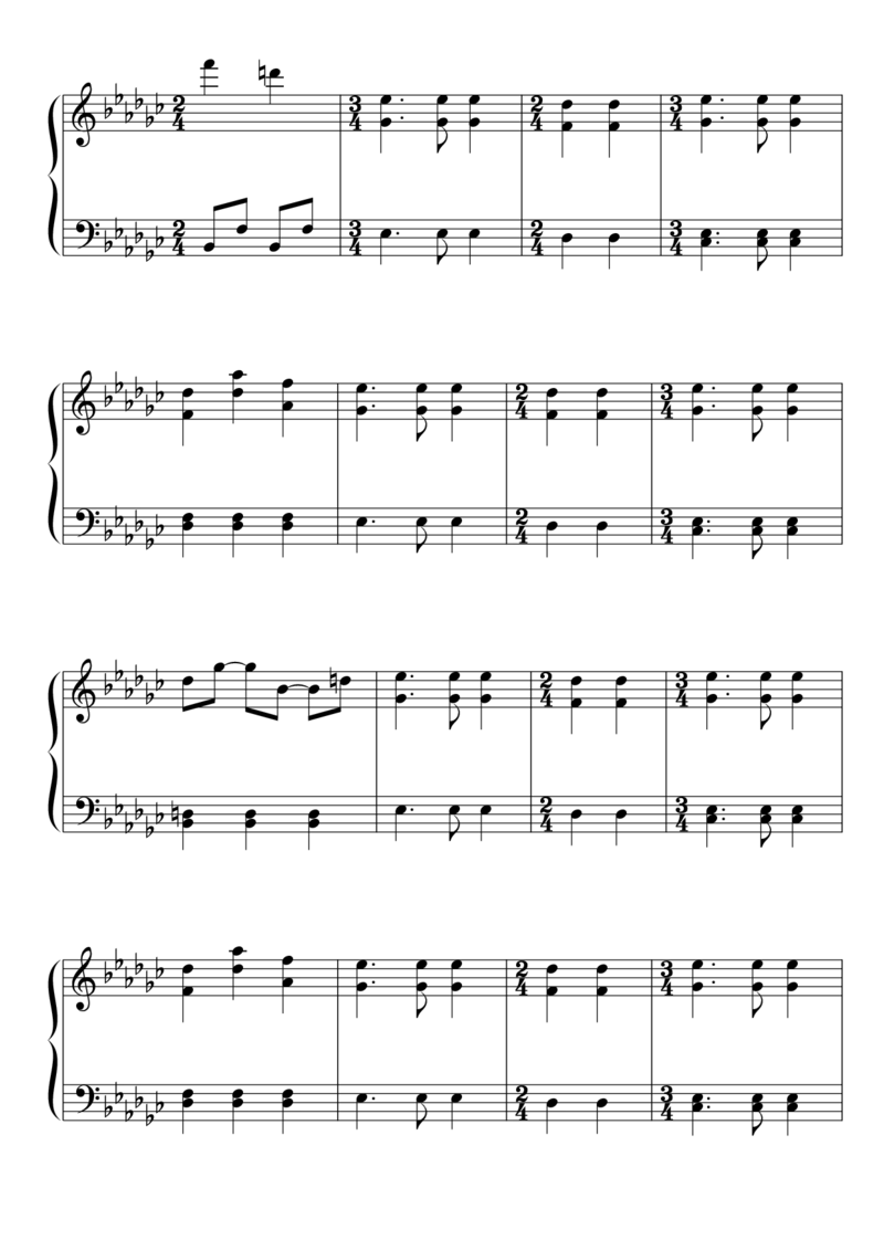 [東方ピアノEasyモード楽譜][easy][8]_一万首著名钢琴曲谱哈农贝多芬合集视频教学电子版高清无水印可打印_05动漫游戏钢琴谱合集_日系东方Project钢琴谱全集_东方project钢琴谱