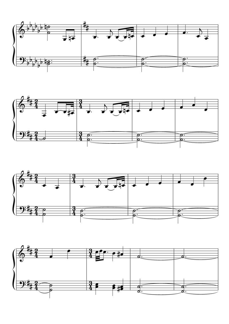 [東方ピアノEasyモード楽譜][easy][8]_一万首著名钢琴曲谱哈农贝多芬合集视频教学电子版高清无水印可打印_05动漫游戏钢琴谱合集_日系东方Project钢琴谱全集_东方project钢琴谱